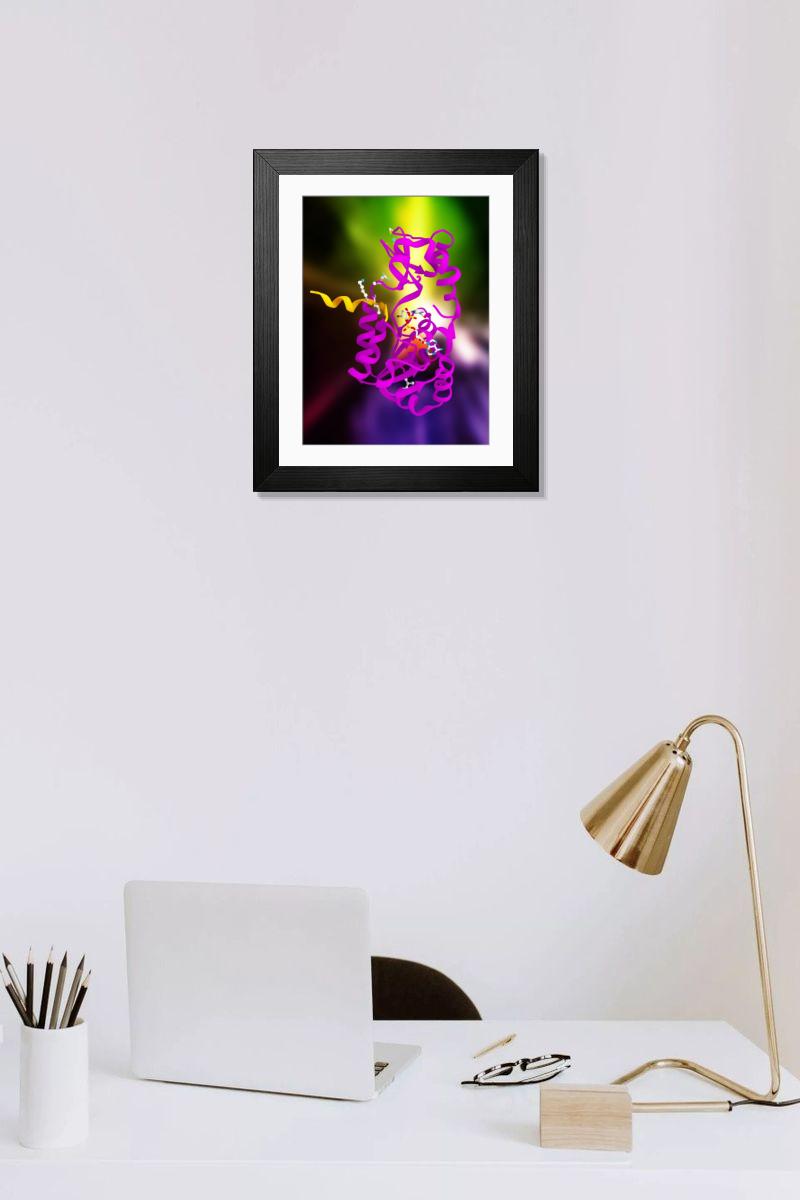 Shown hanging in a room: Modern 14"x12" (36x31cm)