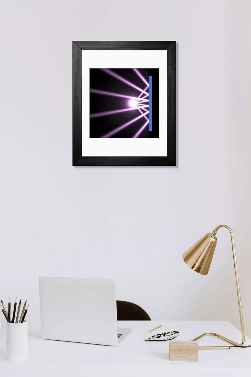 Shown hanging in a room: Modern 14"x12" (36x31cm)