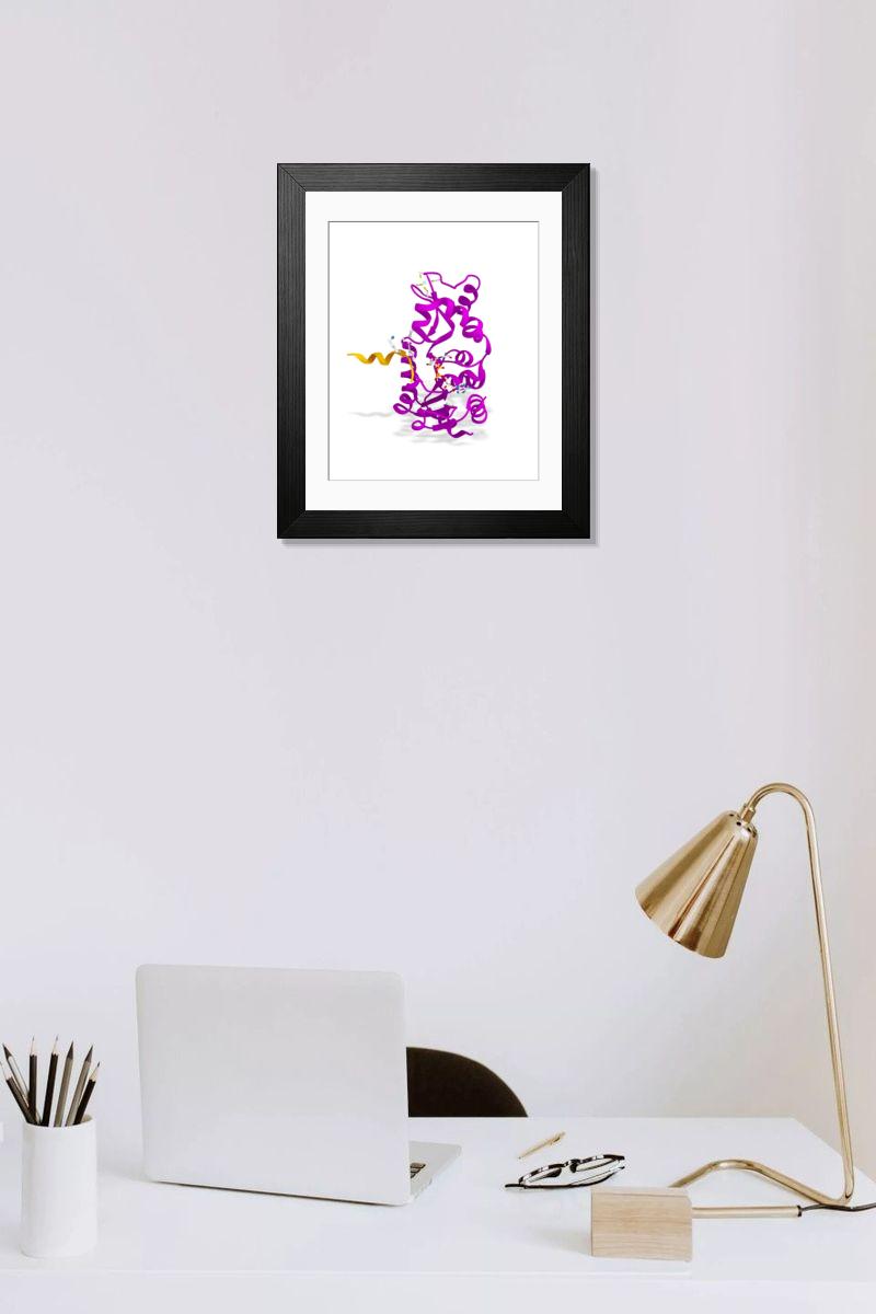 Shown hanging in a room: Modern 14"x12" (36x31cm)