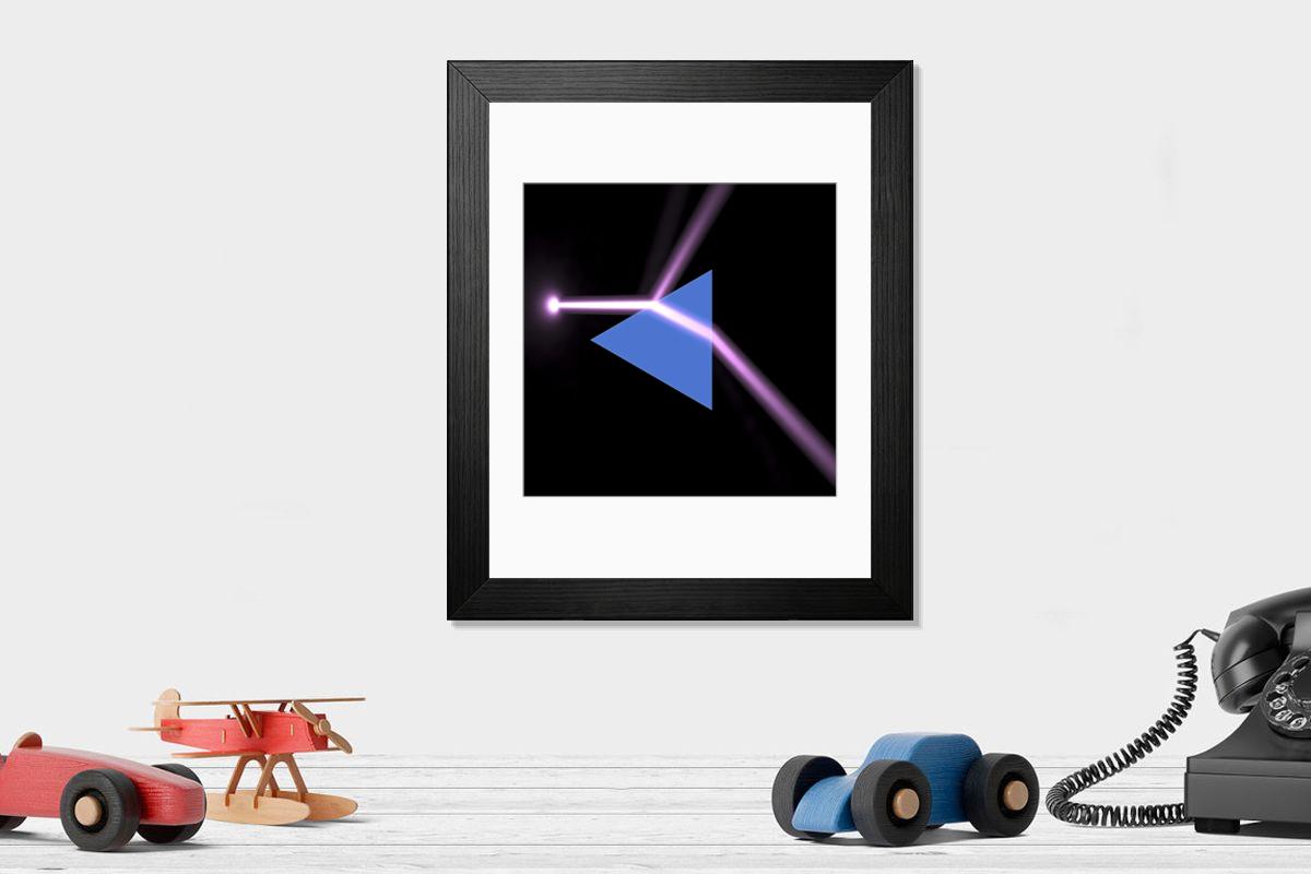 Shown hanging in a room: Modern 14"x12" (36x31cm)