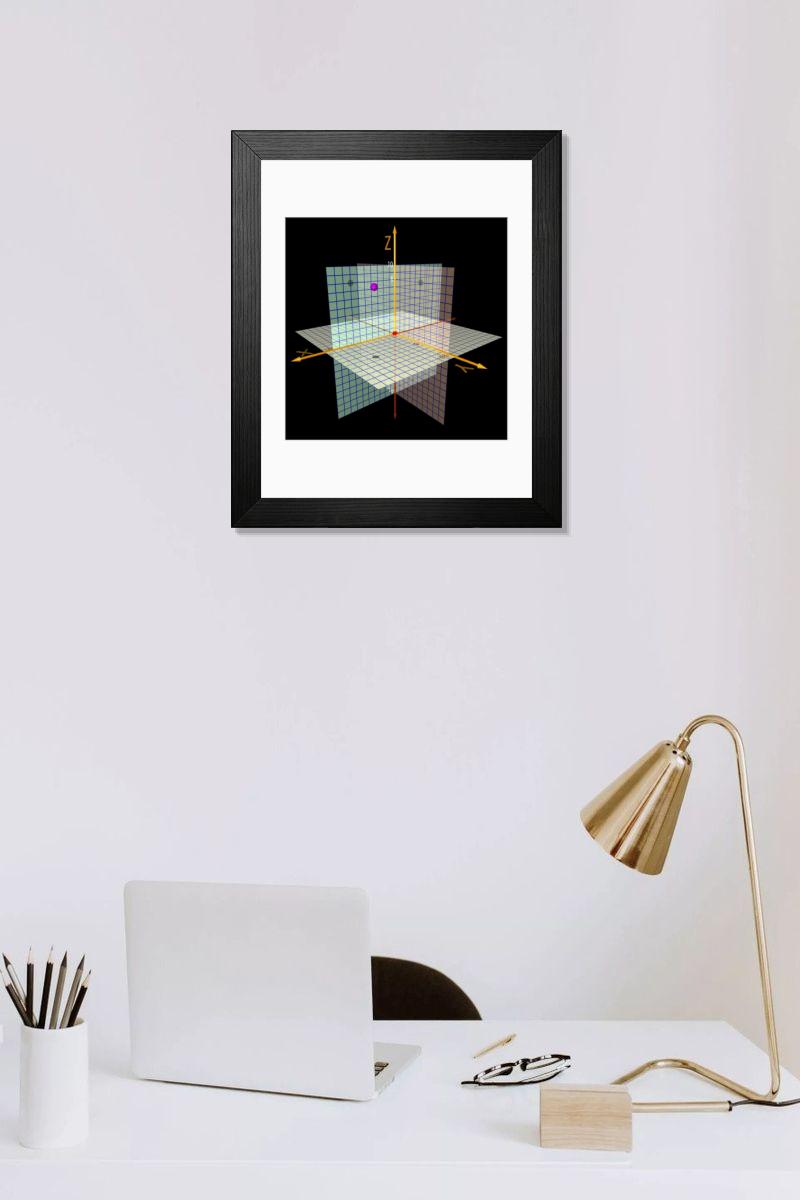Shown hanging in a room: Modern 14"x12" (36x31cm)