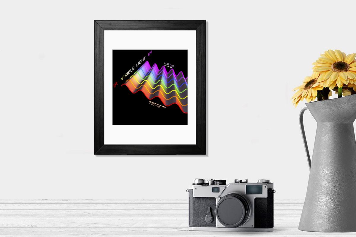 Shown hanging in a room: Modern 14"x12" (36x31cm)