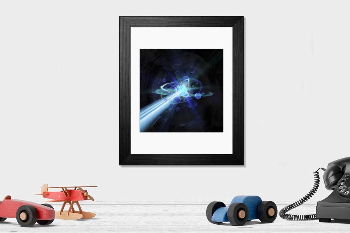 Shown hanging in a room: Modern 14"x12" (36x31cm)