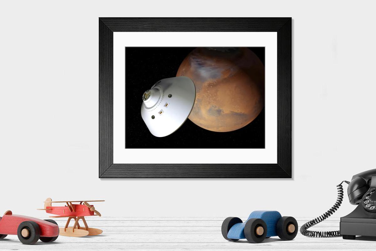Shown hanging in a room: Modern 14"x12" (36x31cm)