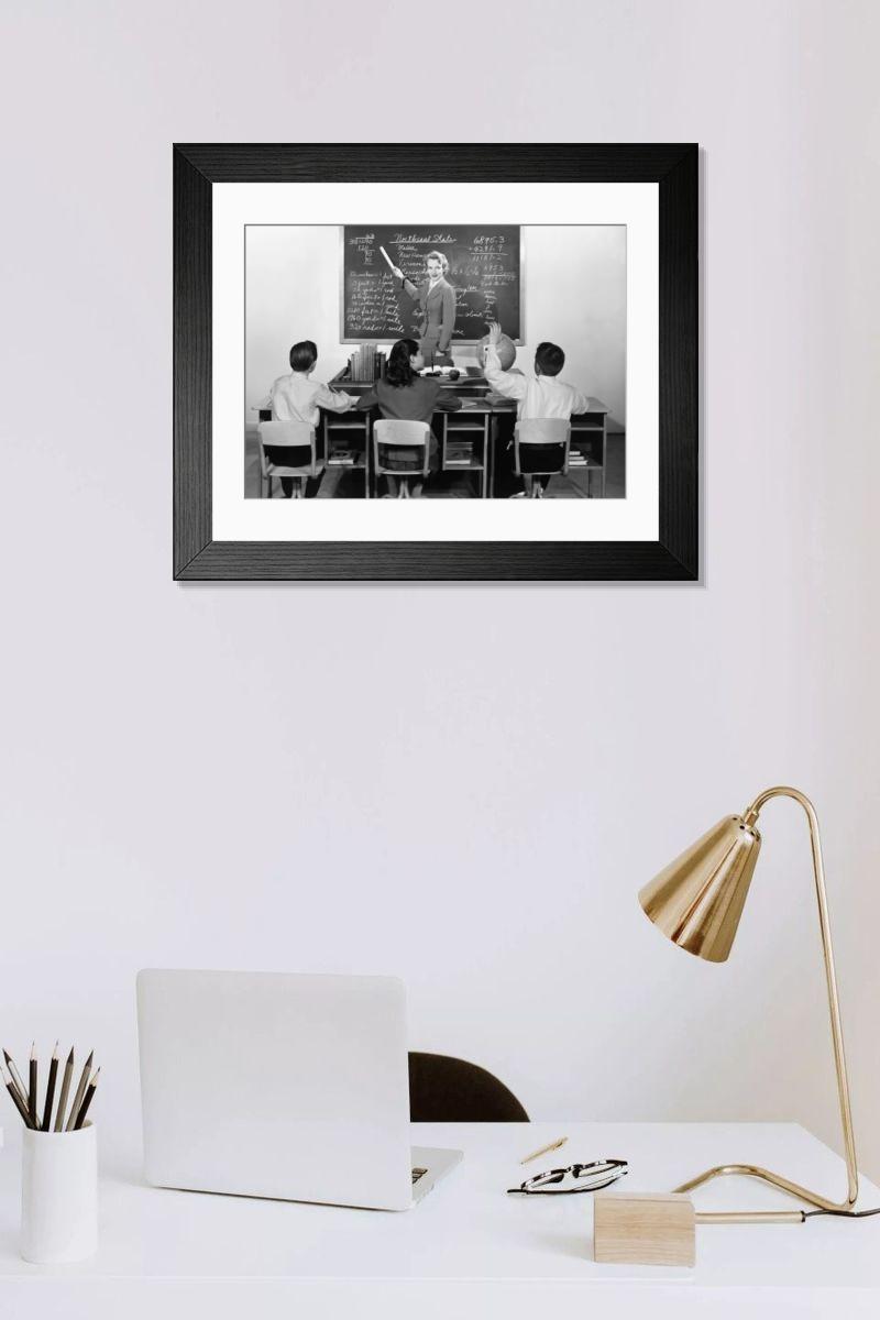 Shown hanging in a room: Modern 14"x12" (36x31cm)