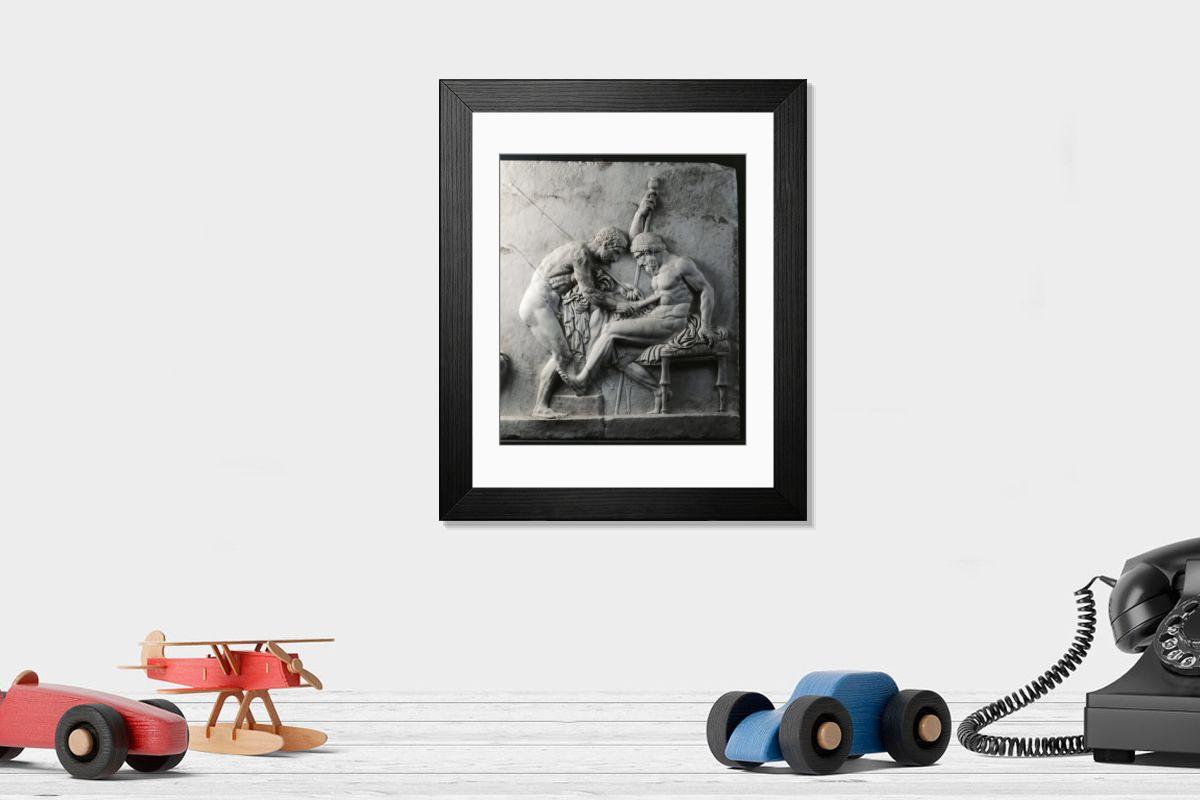 Shown hanging in a room: Modern 14"x12" (36x31cm)