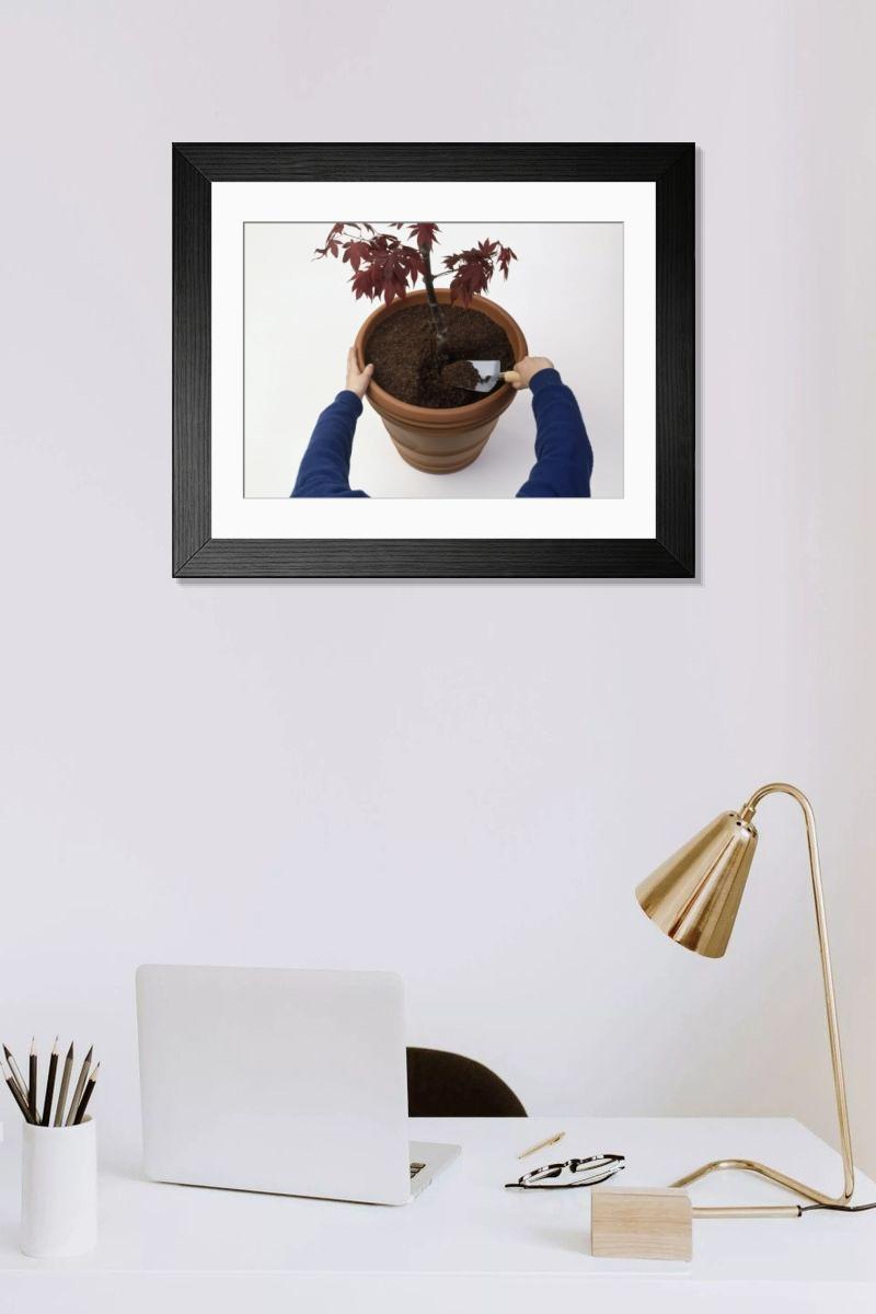 Shown hanging in a room: Modern 14"x12" (36x31cm)