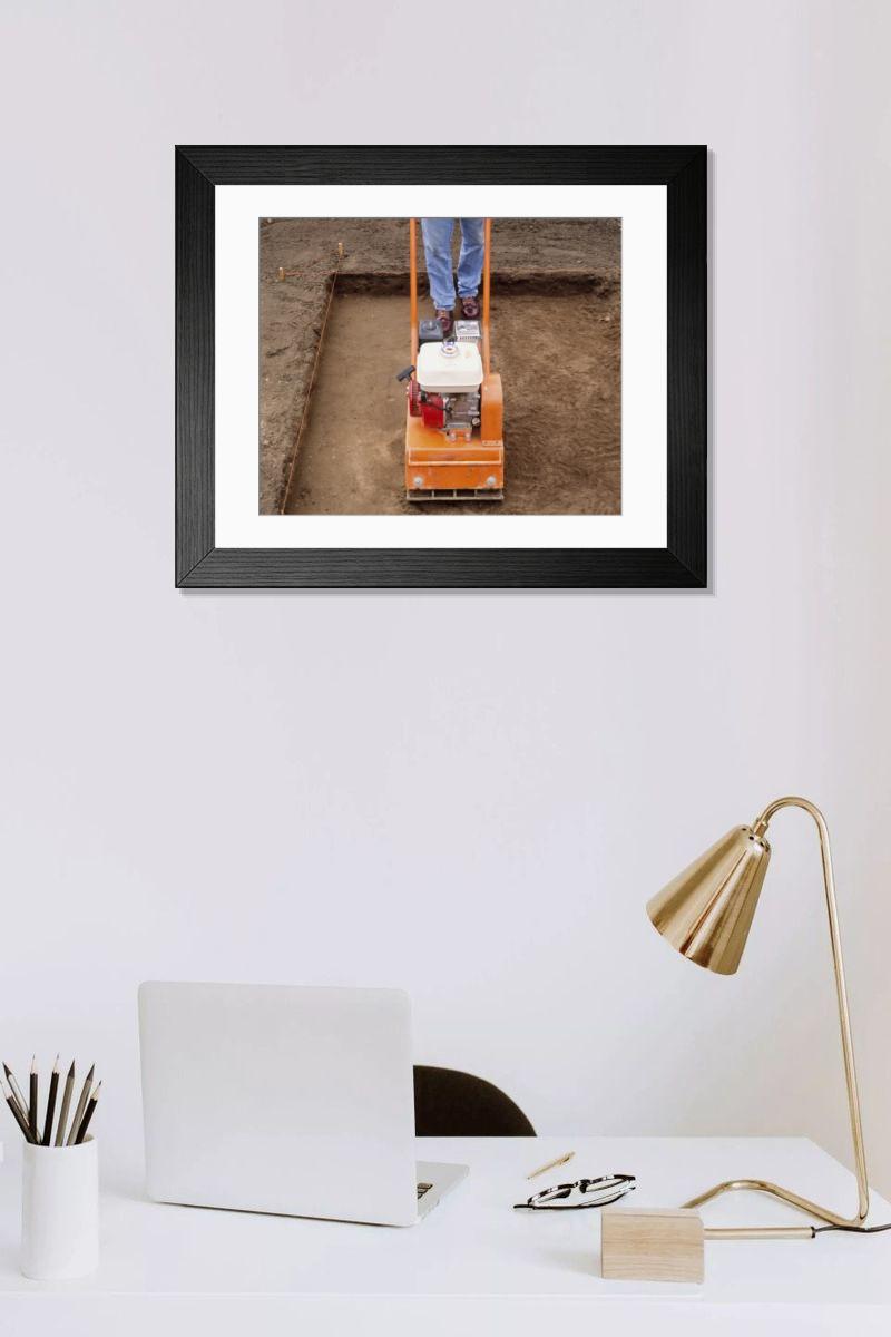 Shown hanging in a room: Modern 14"x12" (36x31cm)
