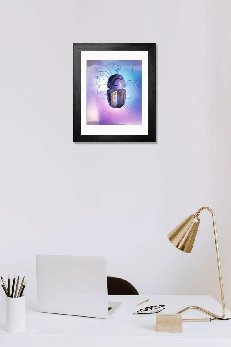 Shown hanging in a room: Modern 14"x12" (36x31cm)