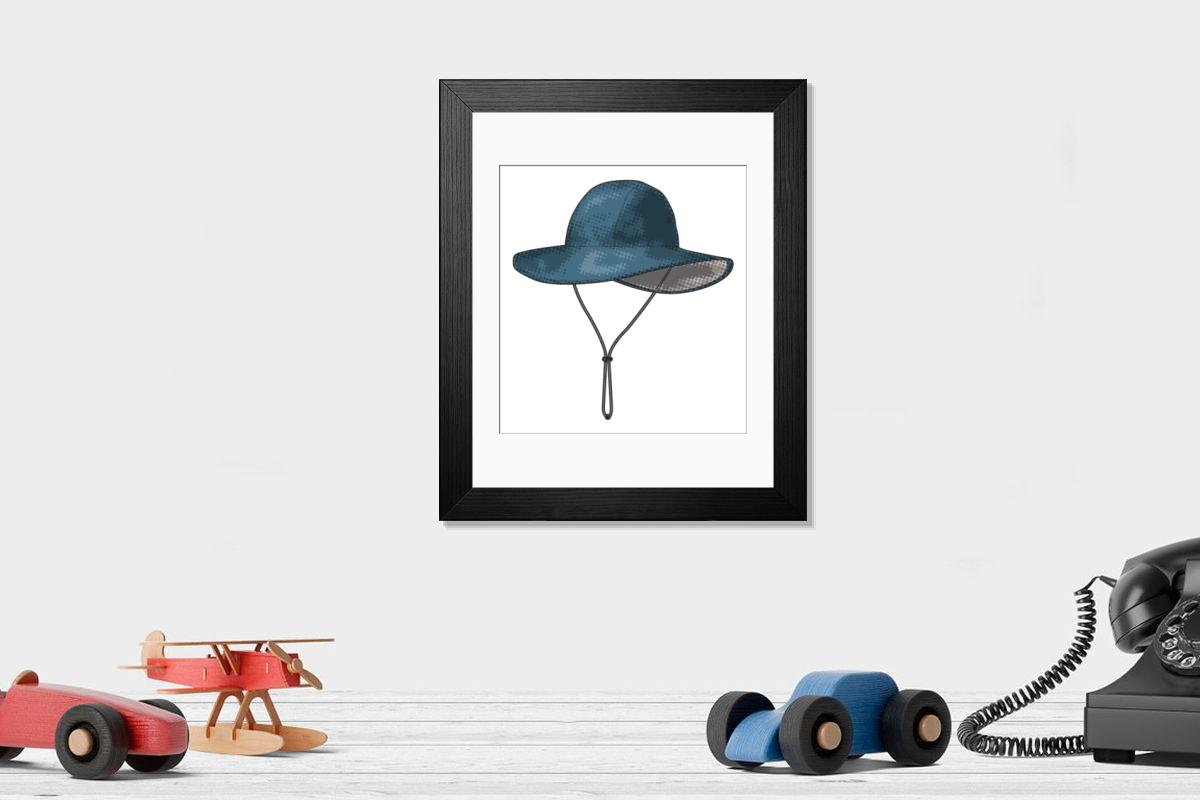 Shown hanging in a room: Modern 14"x12" (36x31cm)