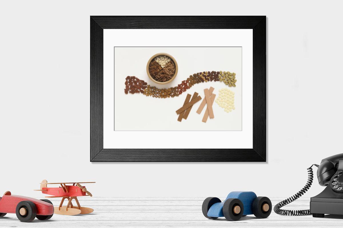 Shown hanging in a room: Modern 14"x12" (36x31cm)
