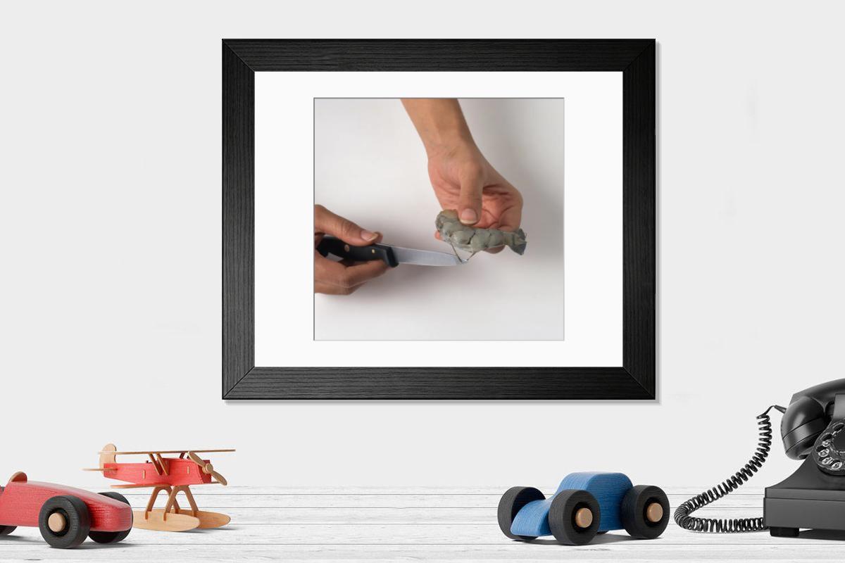 Shown hanging in a room: Modern 14"x12" (36x31cm)