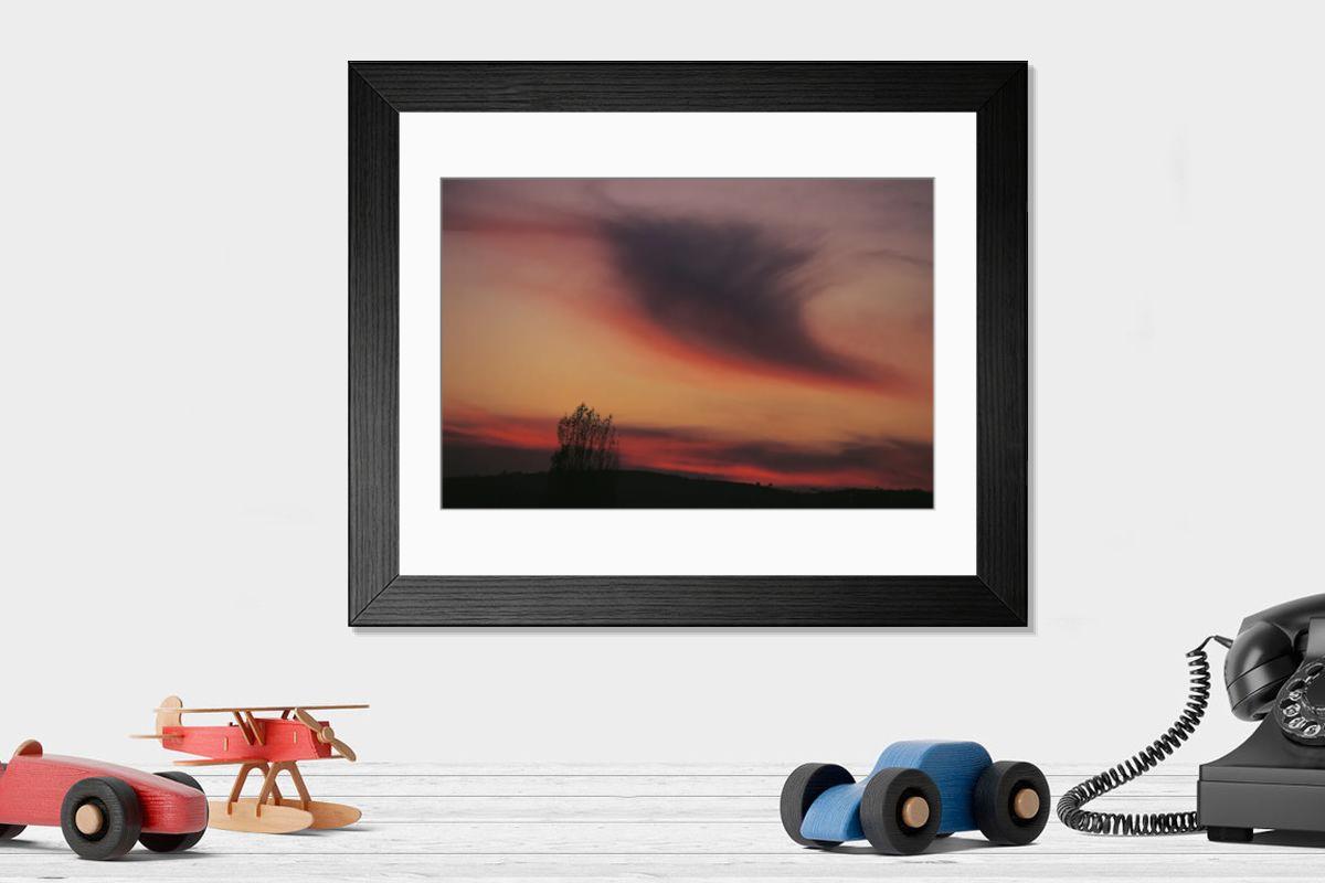 Shown hanging in a room: Modern 14"x12" (36x31cm)
