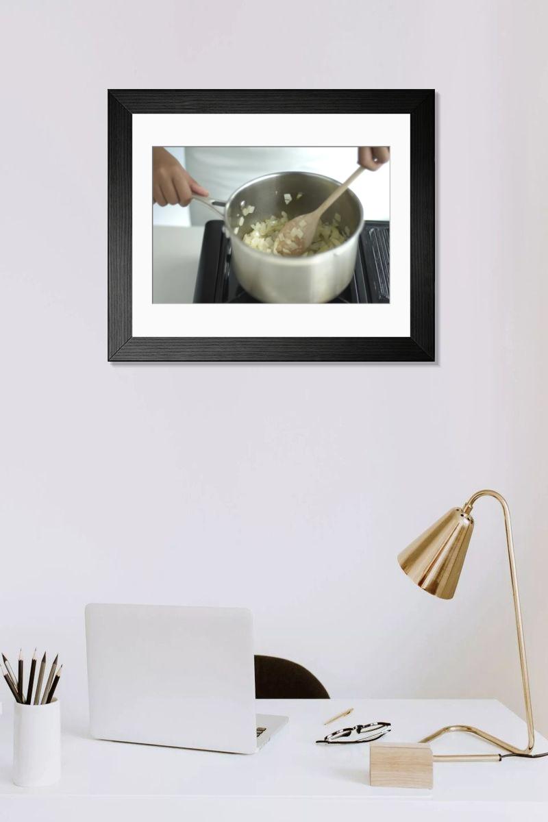 Shown hanging in a room: Modern 14"x12" (36x31cm)
