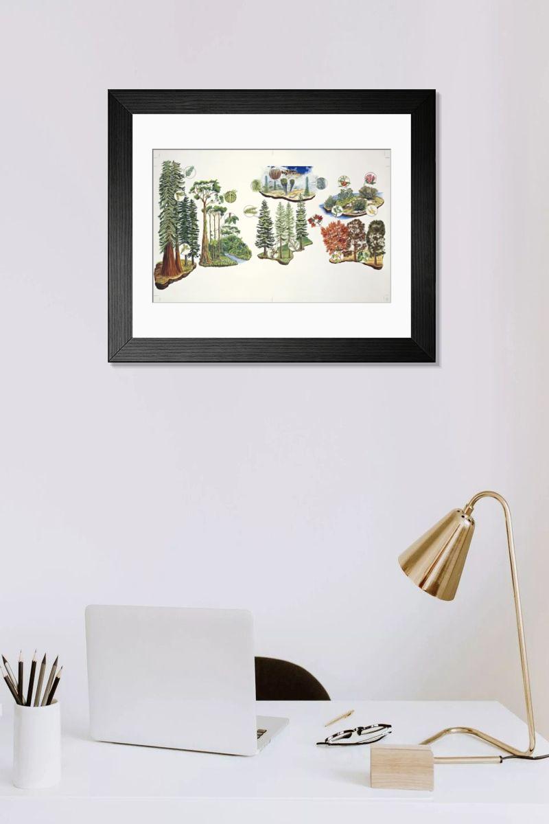 Shown hanging in a room: Modern 14"x12" (36x31cm)