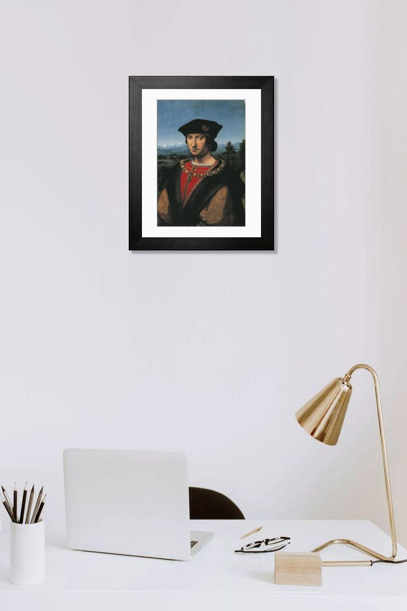 Shown hanging in a room: Modern 14"x12" (36x31cm)