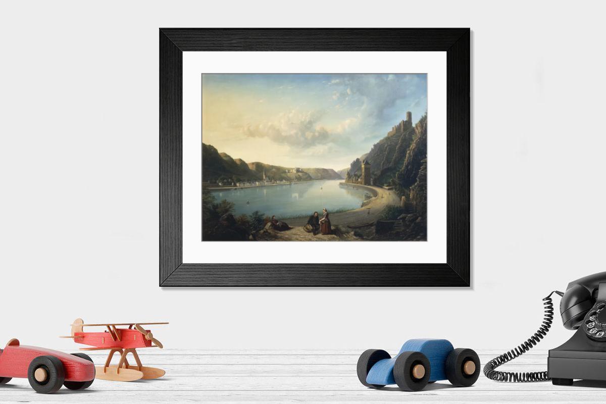 Shown hanging in a room: Modern 14"x12" (36x31cm)