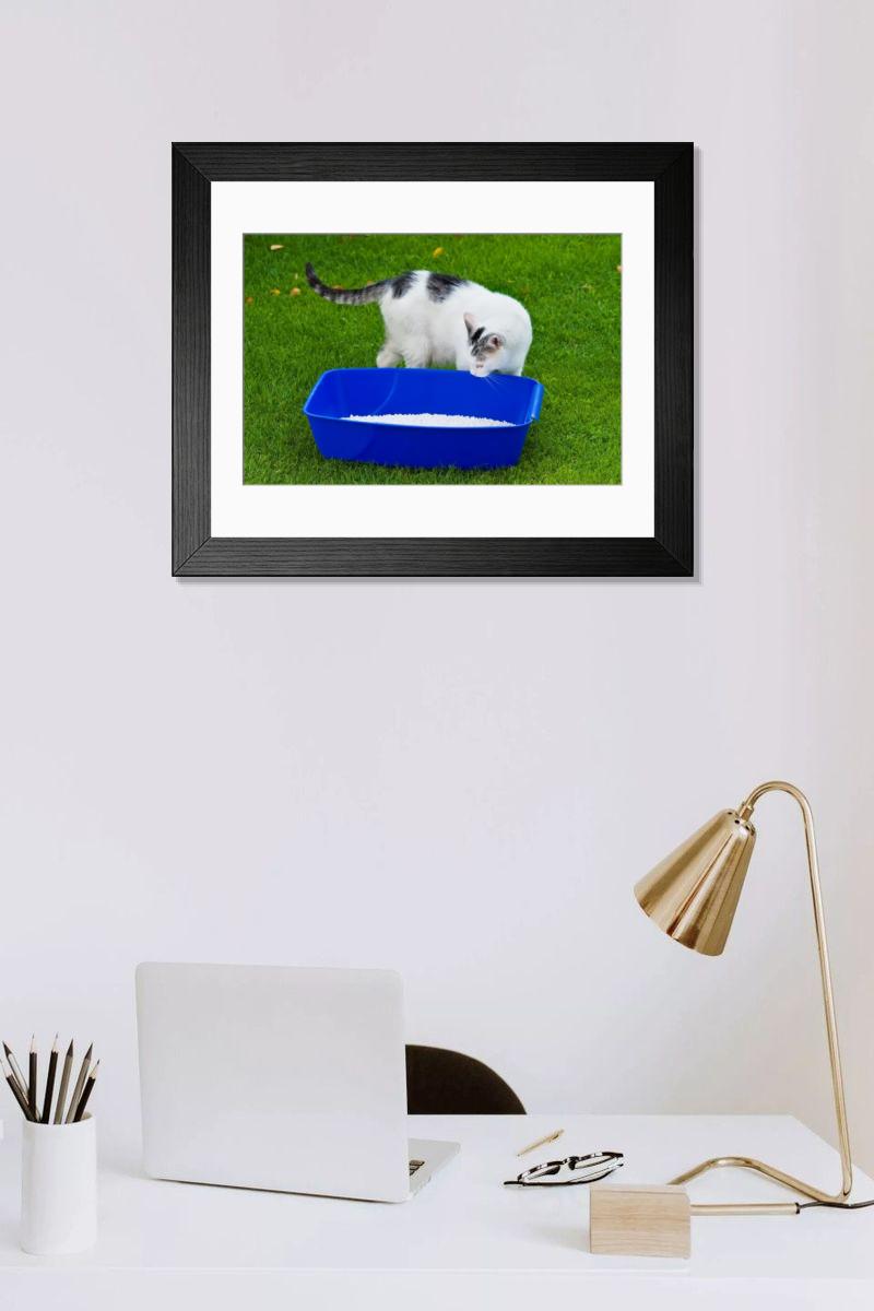 Shown hanging in a room: Modern 14"x12" (36x31cm)