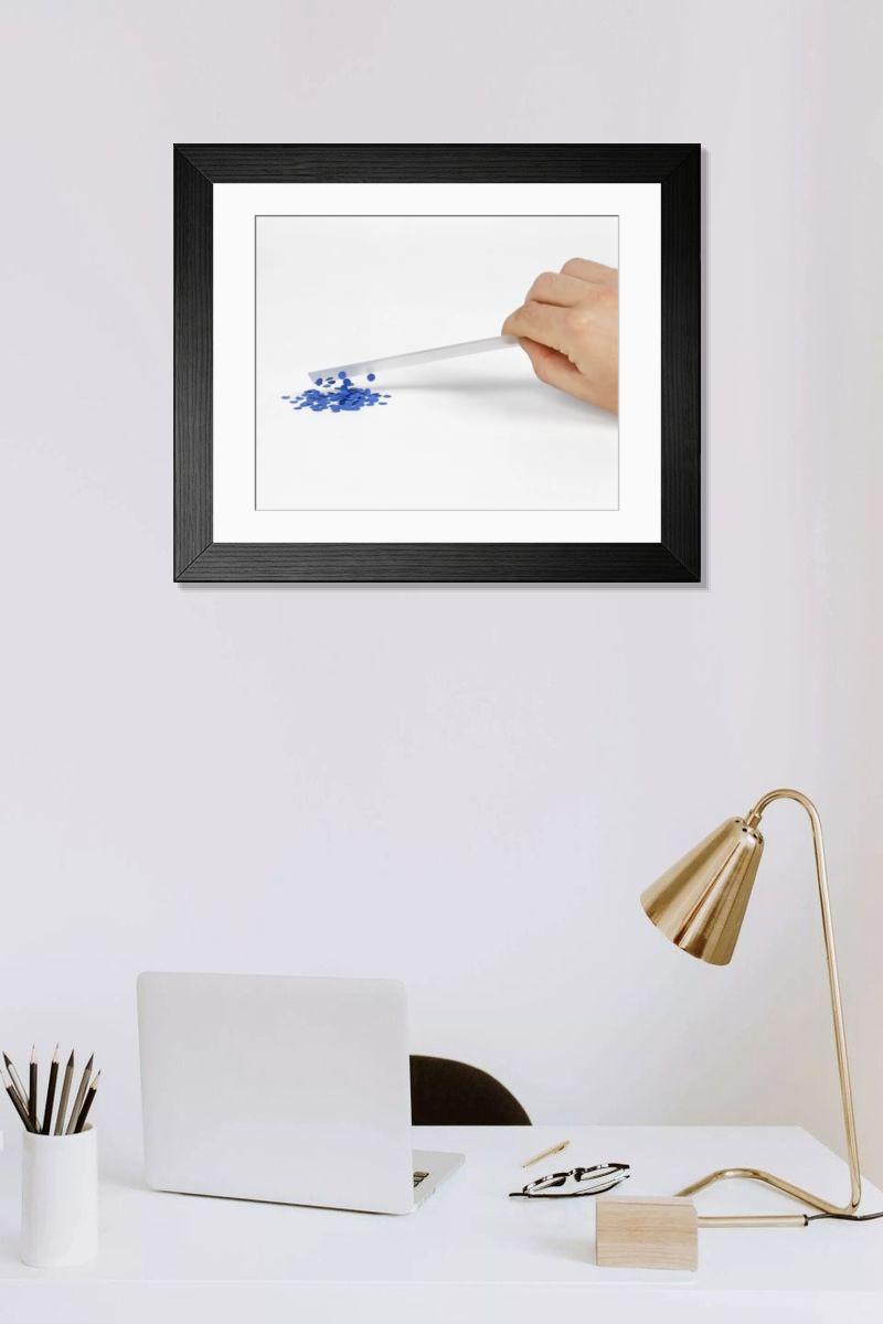 Shown hanging in a room: Modern 14"x12" (36x31cm)