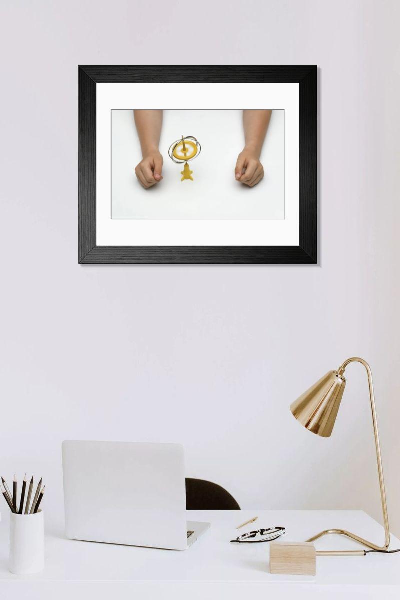 Shown hanging in a room: Modern 14"x12" (36x31cm)