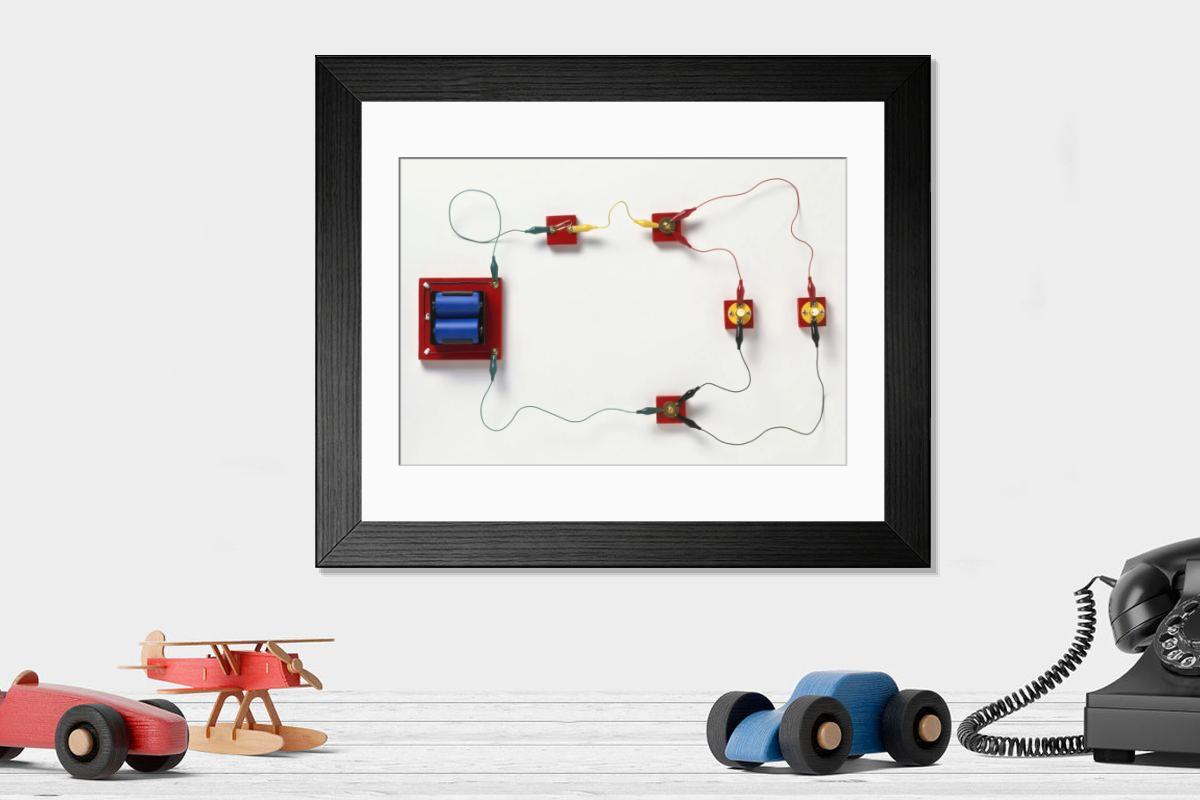 Shown hanging in a room: Modern 14"x12" (36x31cm)