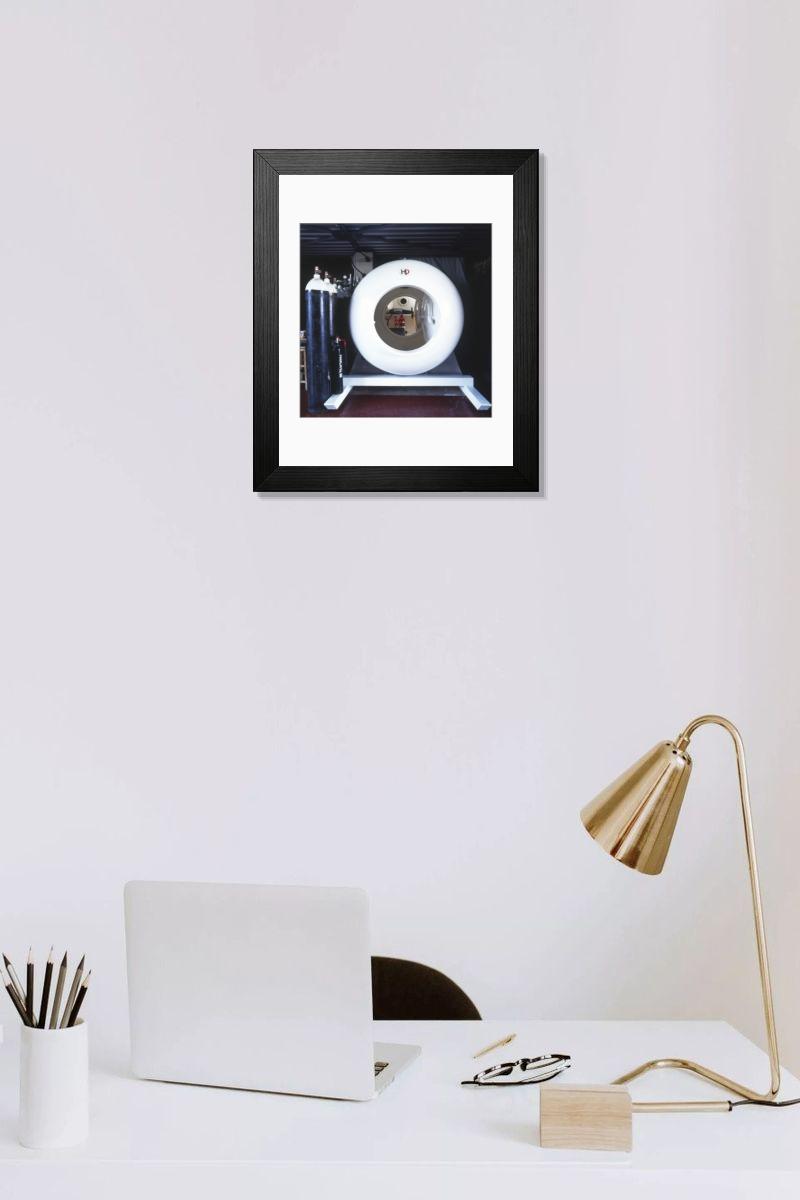 Shown hanging in a room: Modern 14"x12" (36x31cm)