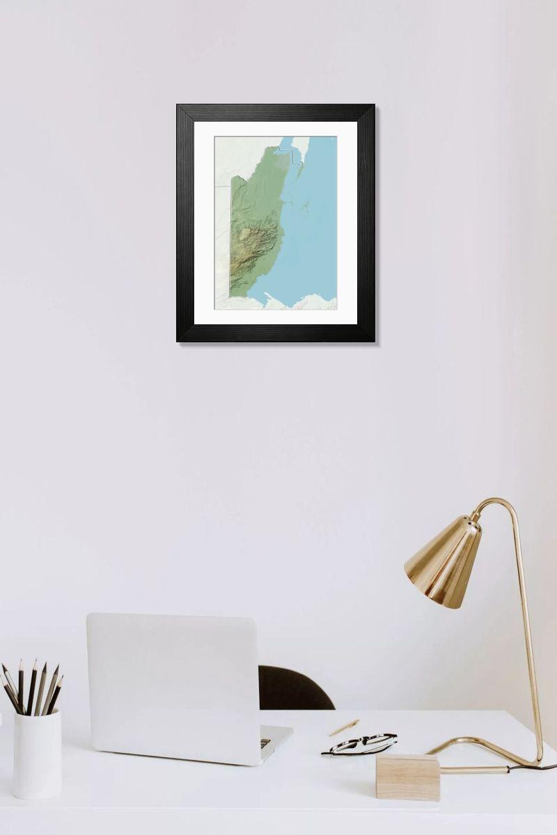 Shown hanging in a room: Modern 14"x12" (36x31cm)