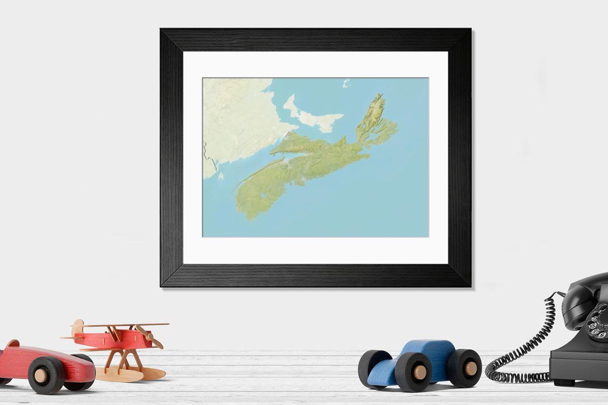 Shown hanging in a room: Modern 14"x12" (36x31cm)