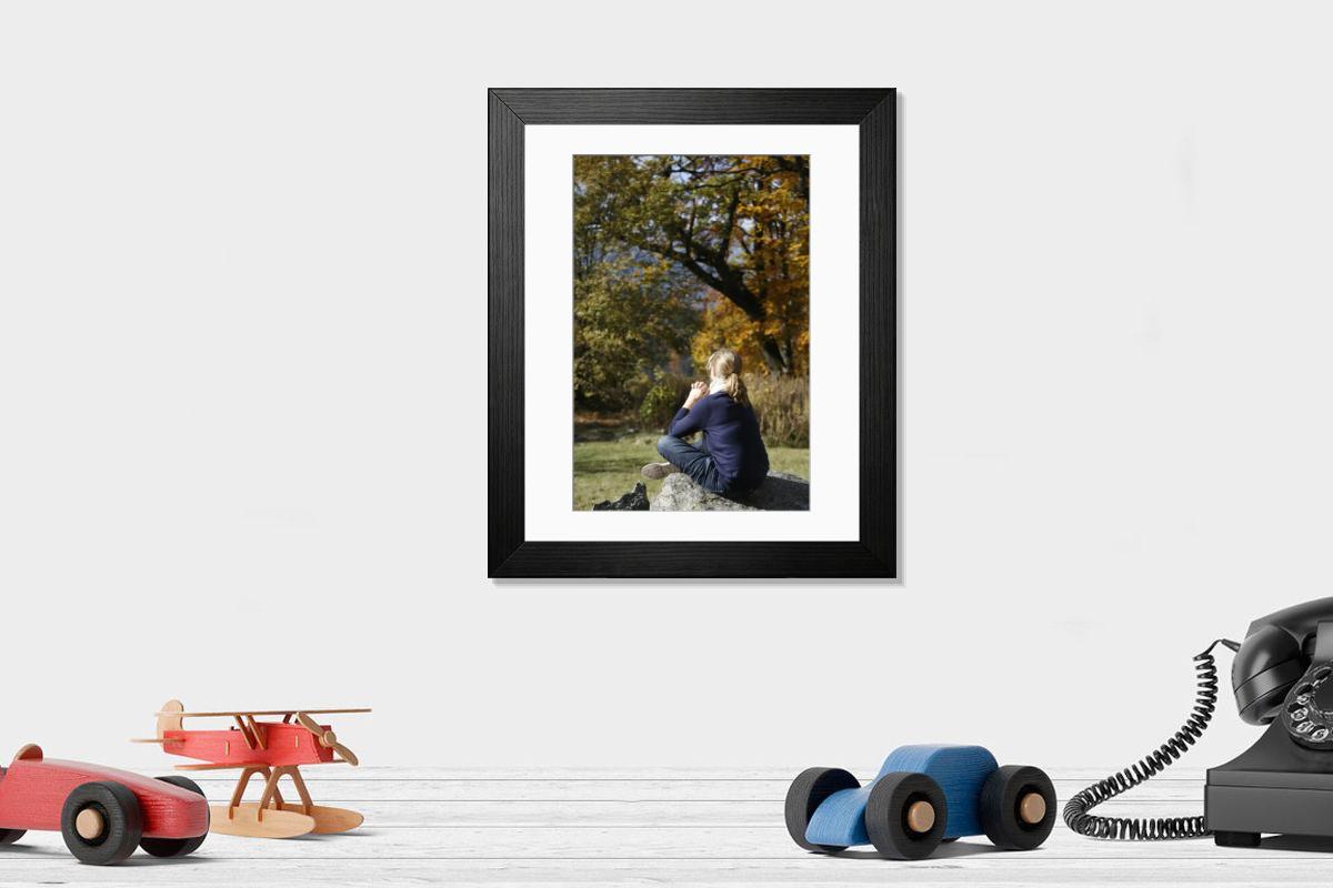Shown hanging in a room: Modern 14"x12" (36x31cm)