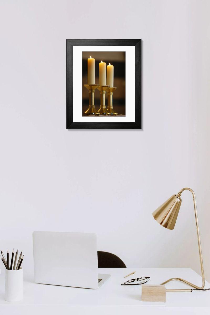 Shown hanging in a room: Modern 14"x12" (36x31cm)