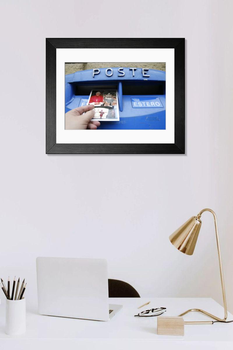 Shown hanging in a room: Modern 14"x12" (36x31cm)