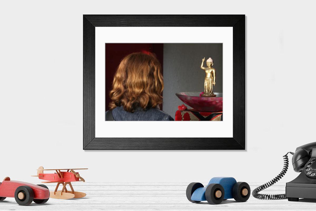 Shown hanging in a room: Modern 14"x12" (36x31cm)