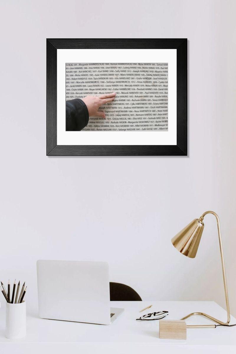 Shown hanging in a room: Modern 14"x12" (36x31cm)