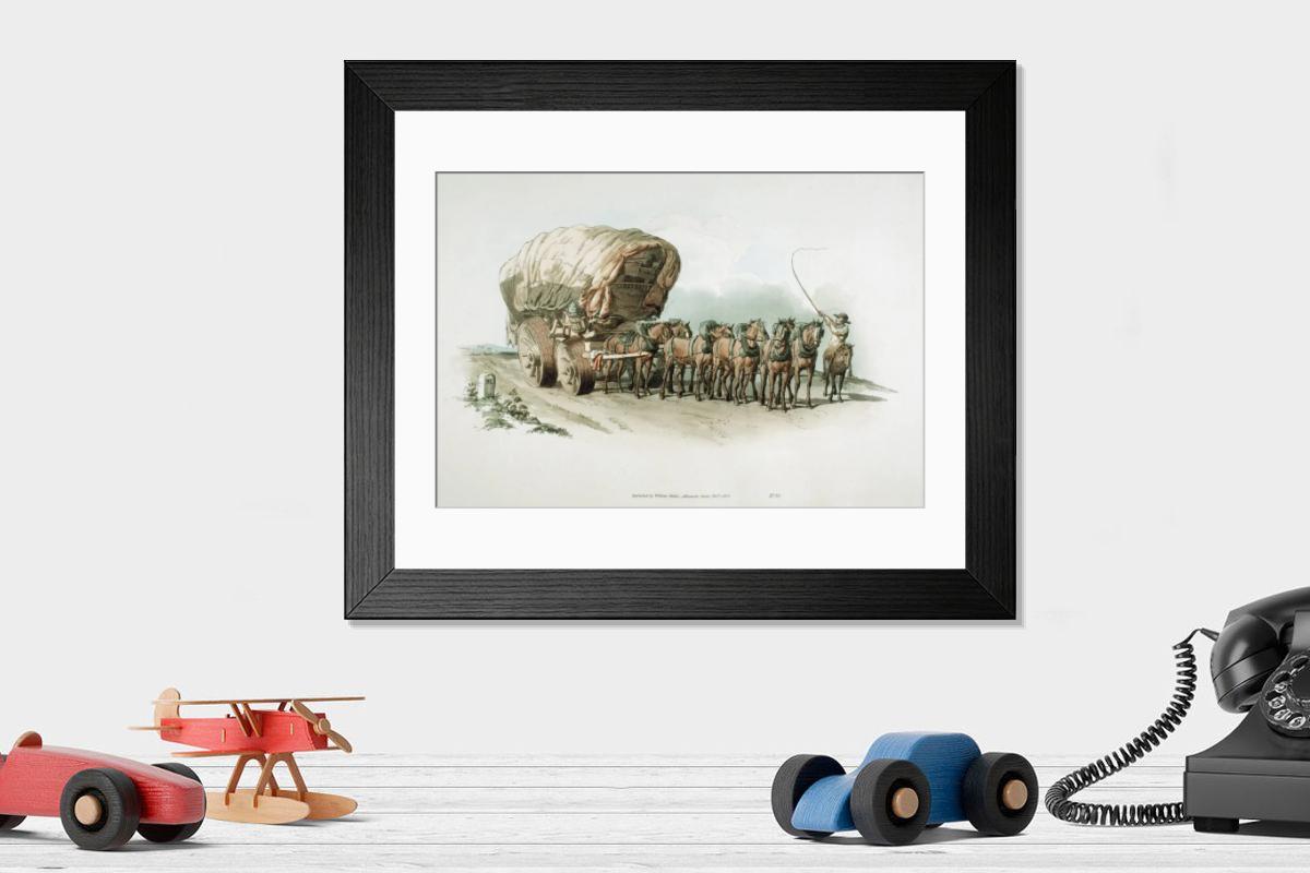 Shown hanging in a room: Modern 14"x12" (36x31cm)