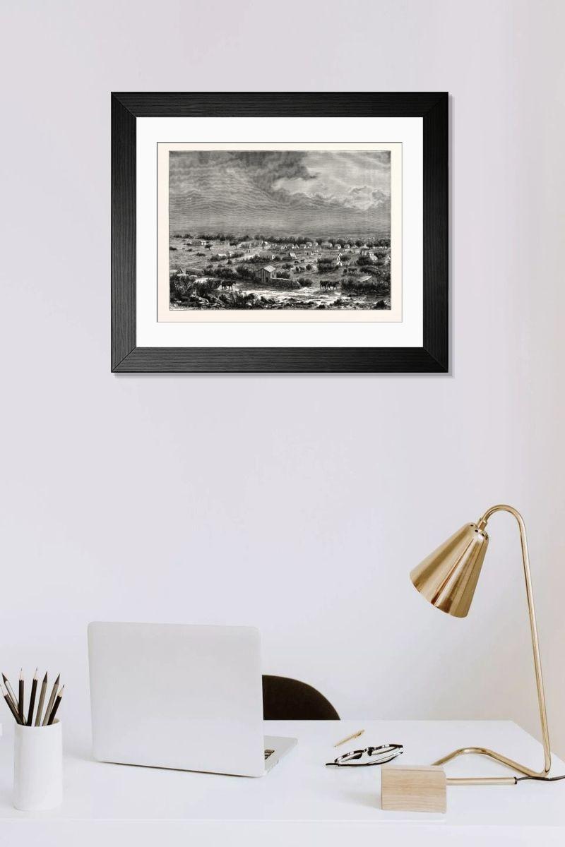 Shown hanging in a room: Modern 14"x12" (36x31cm)