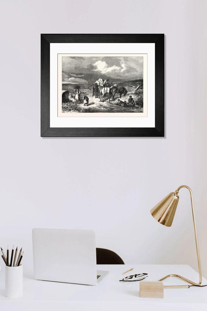 Shown hanging in a room: Modern 14"x12" (36x31cm)