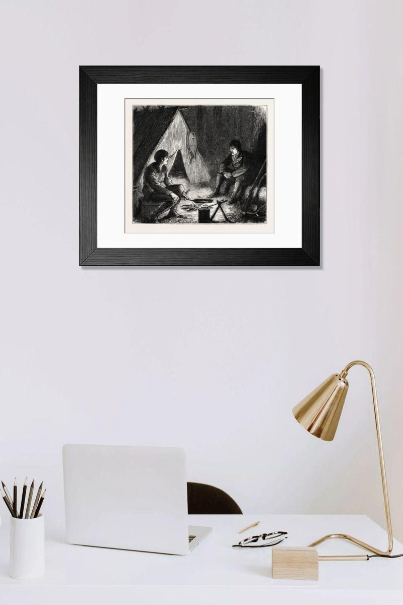 Shown hanging in a room: Modern 14"x12" (36x31cm)