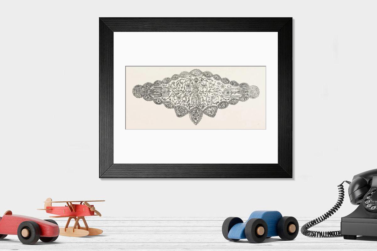 Shown hanging in a room: Modern 14"x12" (36x31cm)
