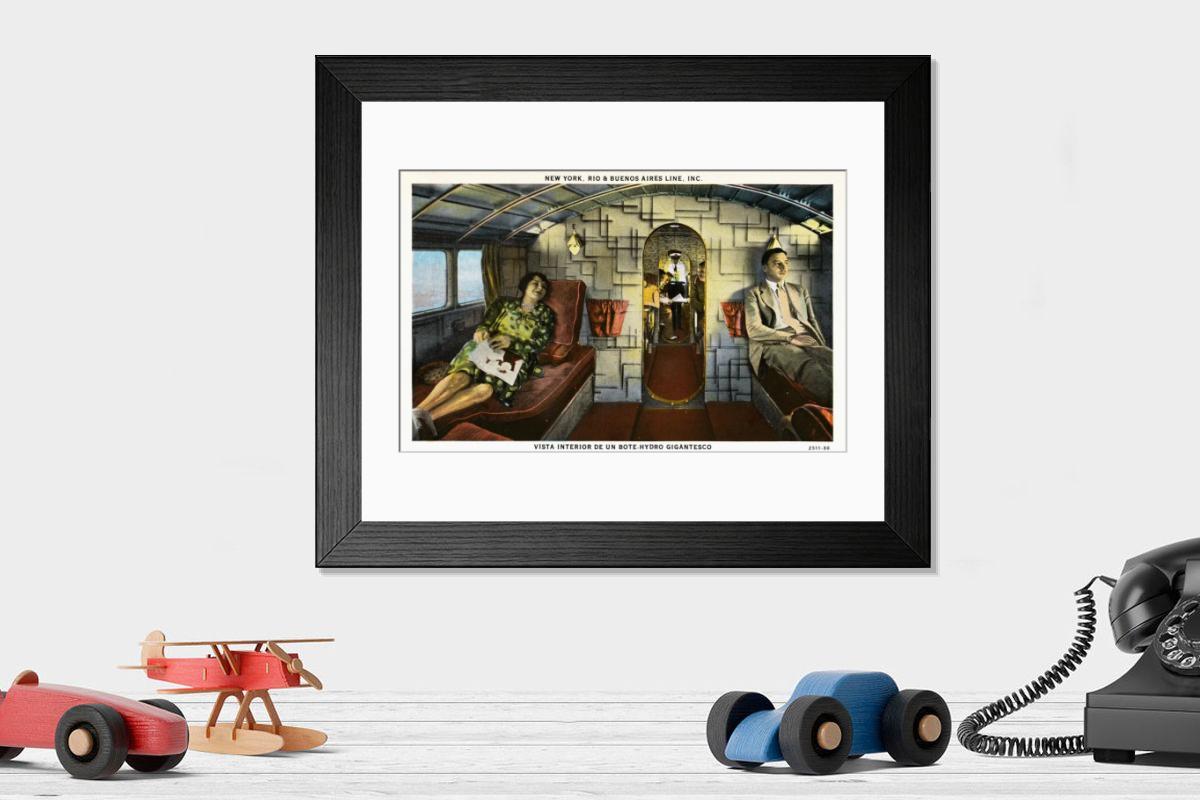 Shown hanging in a room: Modern 14"x12" (36x31cm)