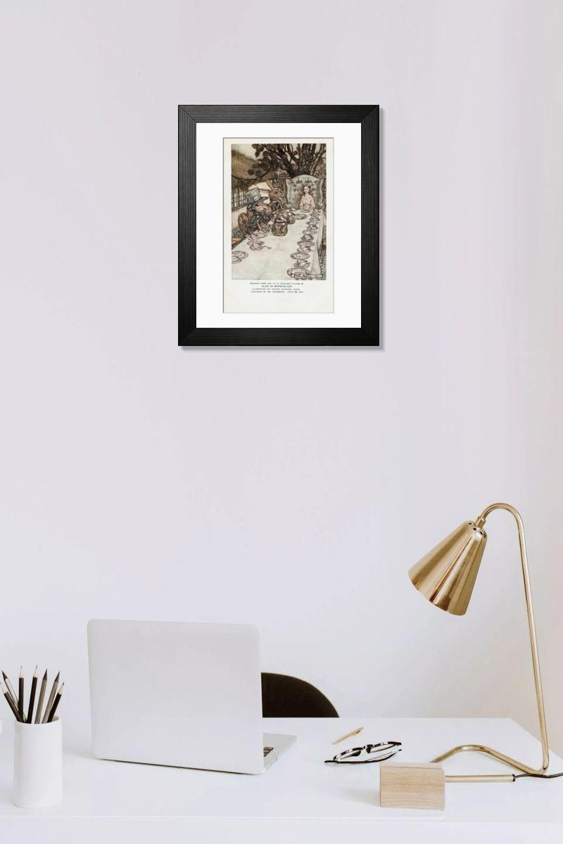 Shown hanging in a room: Modern 14"x12" (36x31cm)