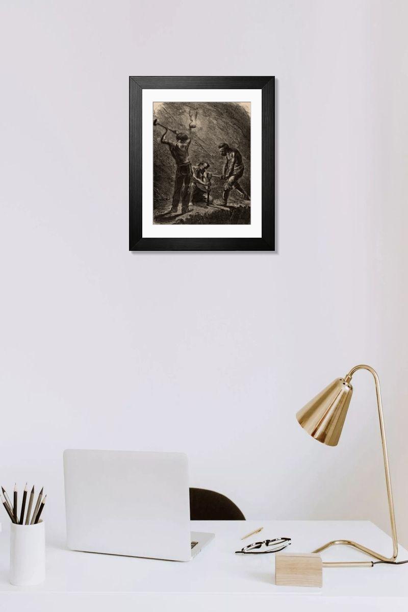 Shown hanging in a room: Modern 14"x12" (36x31cm)