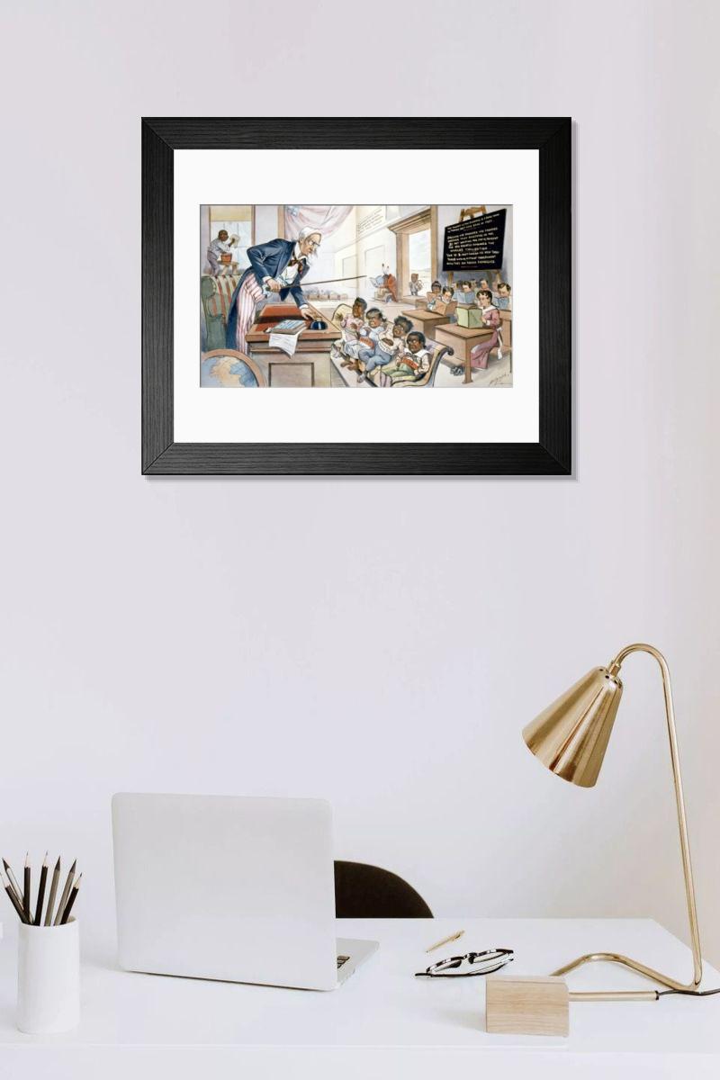 Shown hanging in a room: Modern 14"x12" (36x31cm)