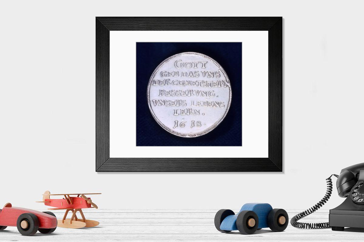 Shown hanging in a room: Modern 14"x12" (36x31cm)