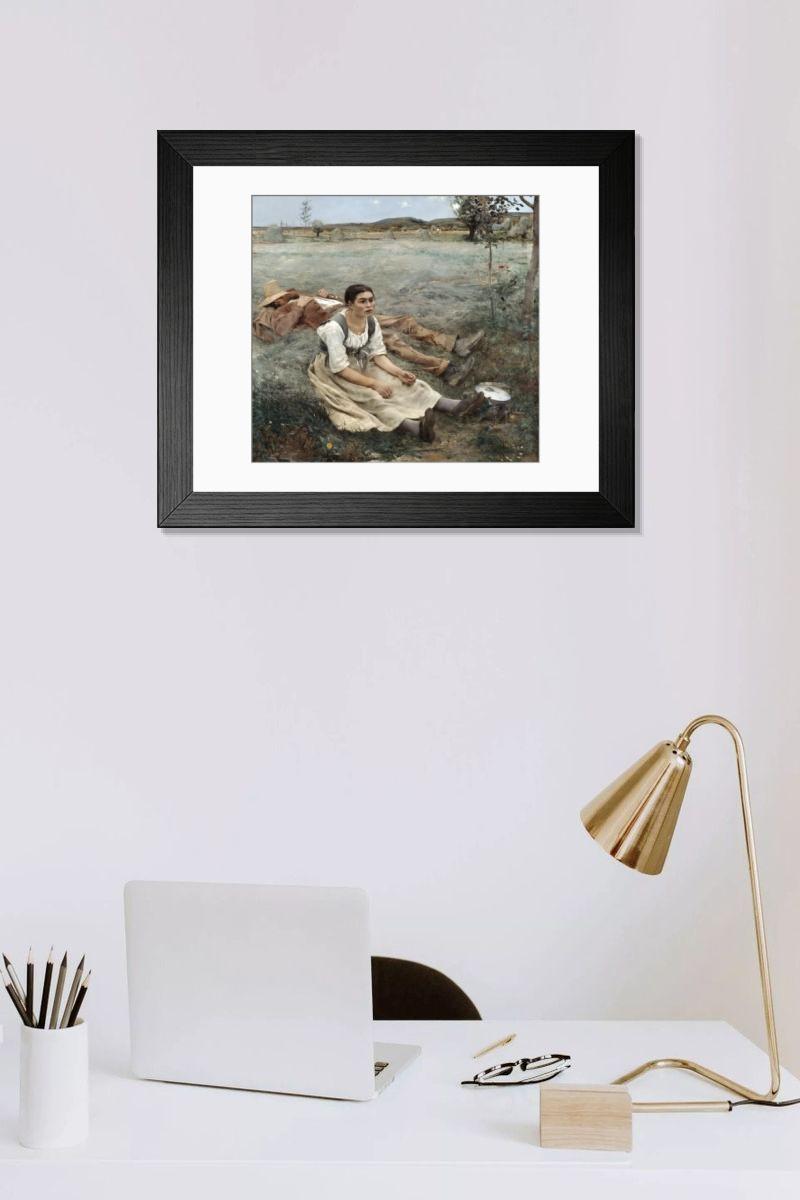 Shown hanging in a room: Modern 14"x12" (36x31cm)