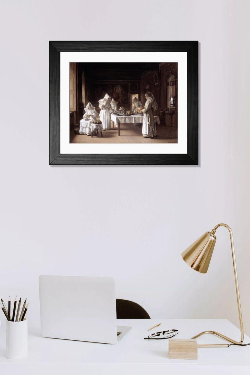 Shown hanging in a room: Modern 14"x12" (36x31cm)