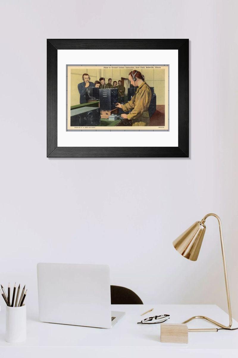 Shown hanging in a room: Modern 14"x12" (36x31cm)