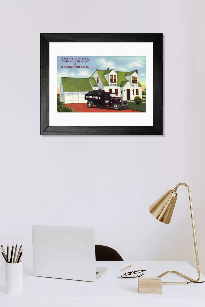 Shown hanging in a room: Modern 14"x12" (36x31cm)