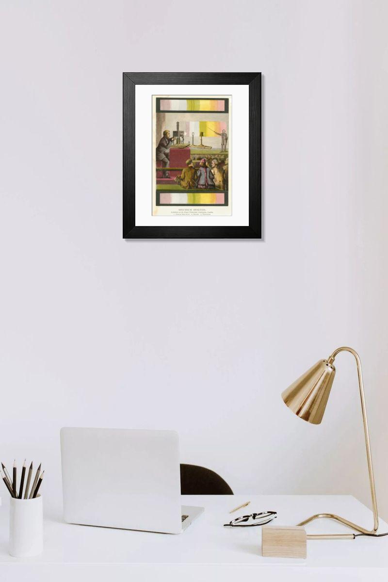 Shown hanging in a room: Modern 14"x12" (36x31cm)