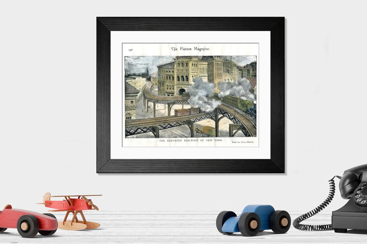 Shown hanging in a room: Modern 14"x12" (36x31cm)