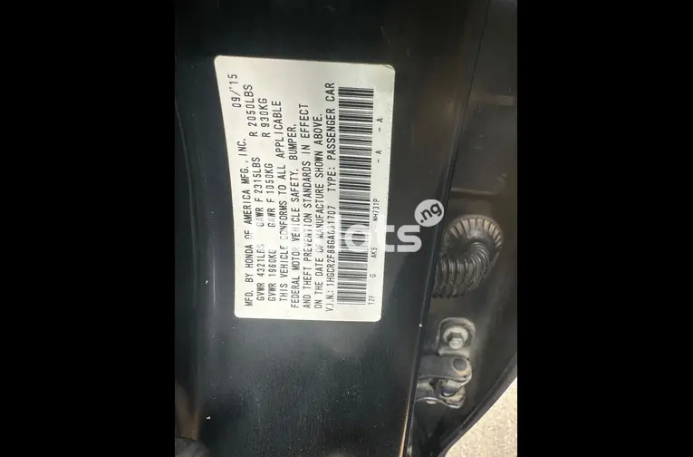 HONDA ACCORD 2017 - 2/5